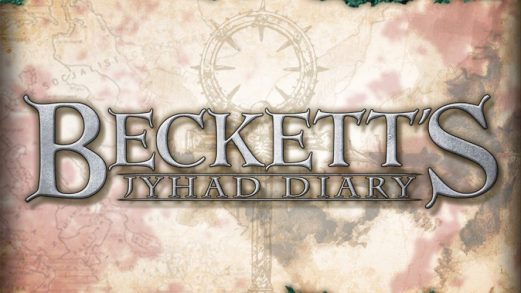 Becketts Jyhad Diary Schriftzug