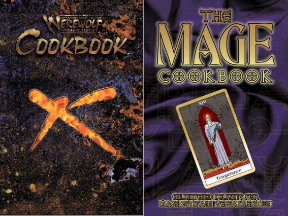DriveThruRPG.com Covers für das W20 Kochbuch und das M20 Kochbuch