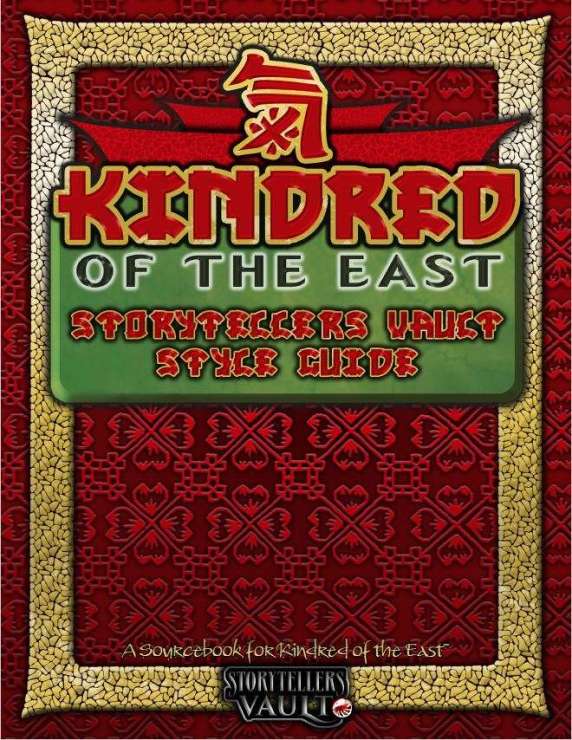Kindred of the East Storytellers Vault Style Guide Cover