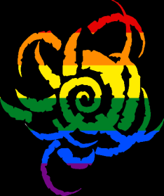 WtA Black Spiral Dancer Stamm Symbol (Pride Style)