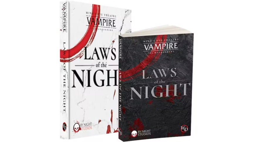 MockUp des neuen Hardcover- und Softcover-Buchs "Laws of the Night"